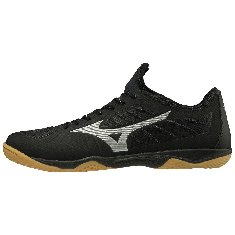 Zapatos De Futbol Mizuno REBULA SALA ELITE IN Para Hombre Negros/Plateados 9368704-RP